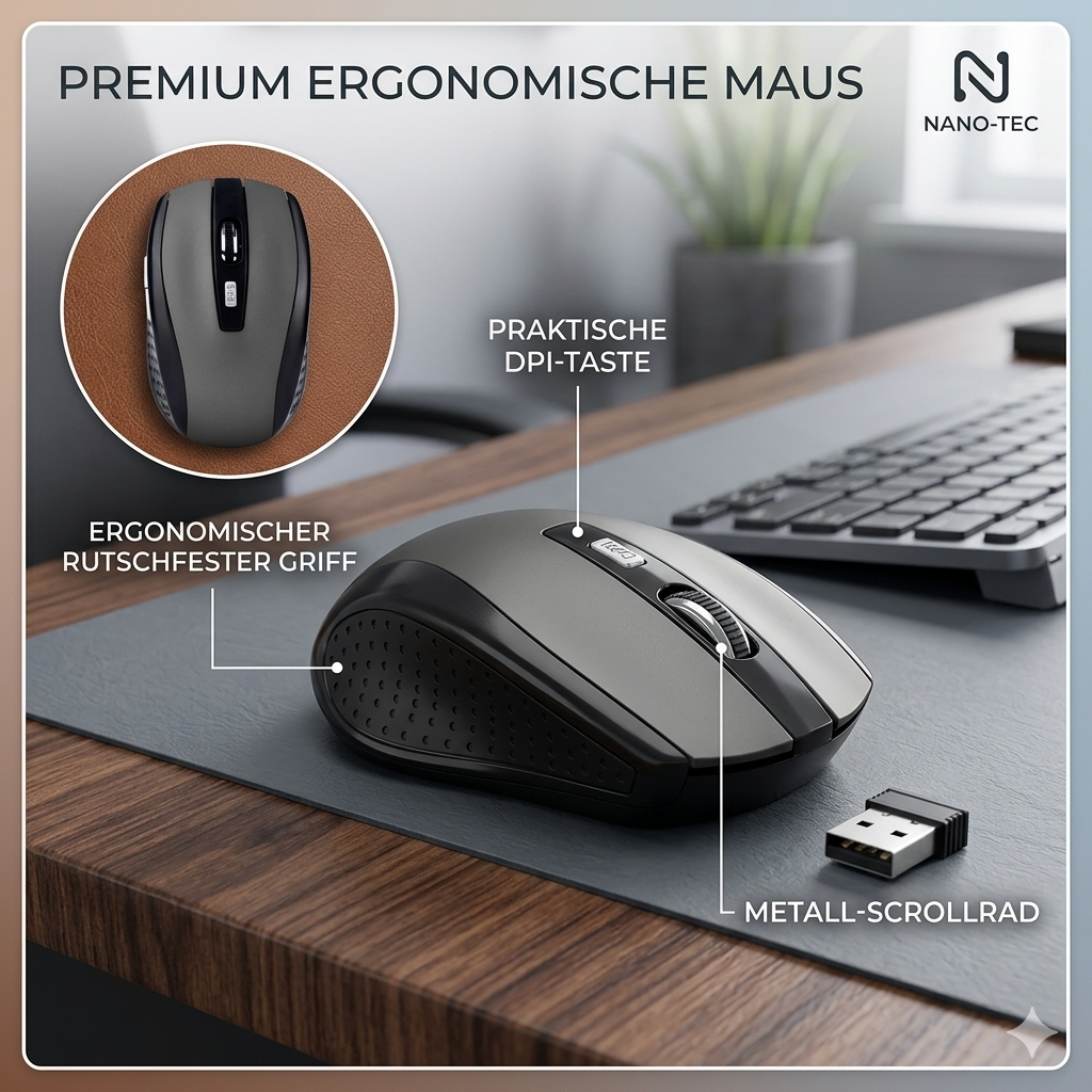 Wireless Gaming Maus – Präzision trifft Komfort