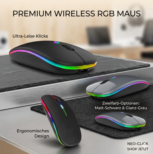 Wireless Bluetooth Maus – Leicht, Präzise & Wiederaufladbar