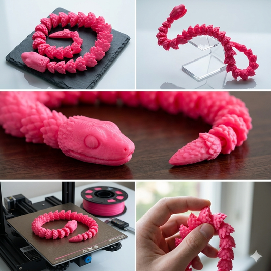 3D-Druck Flexible Schlange in sämtlichen Farben